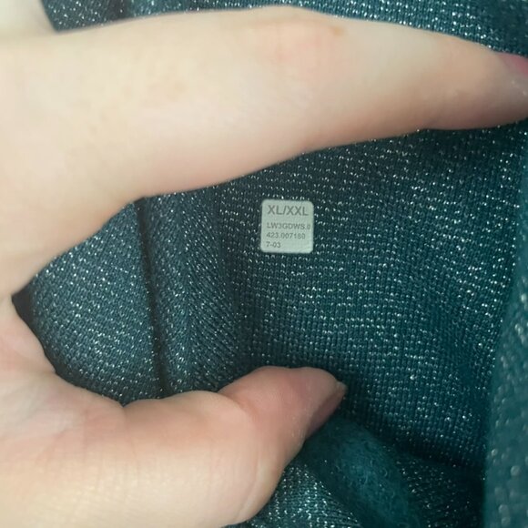 Lululemon Scuba Oversized Half Zip Hoodie Spark Storm Teal/Silver Size XL/XXL - Picture 4 of 8